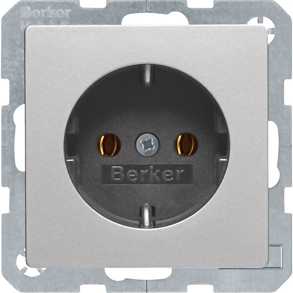 Hager/Berk SCHUKO-Steckdose alu/lack 47436084